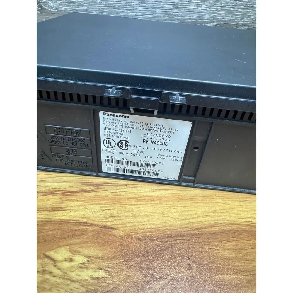 Panasonic PV-V4030S VCR Blue Line Hi-Fi Stereo Omnivision Remote Tested &Working